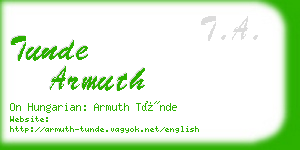 tunde armuth business card